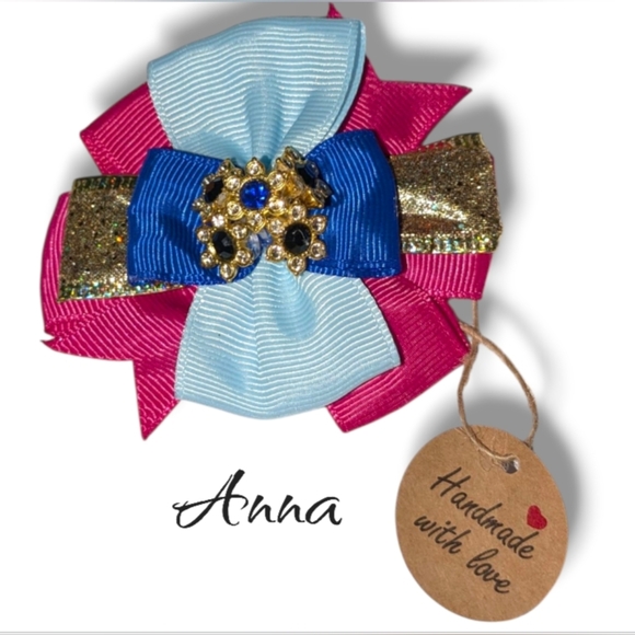 Frozen Inspired Hairbows Set (5pc) - Picture 2 of 5